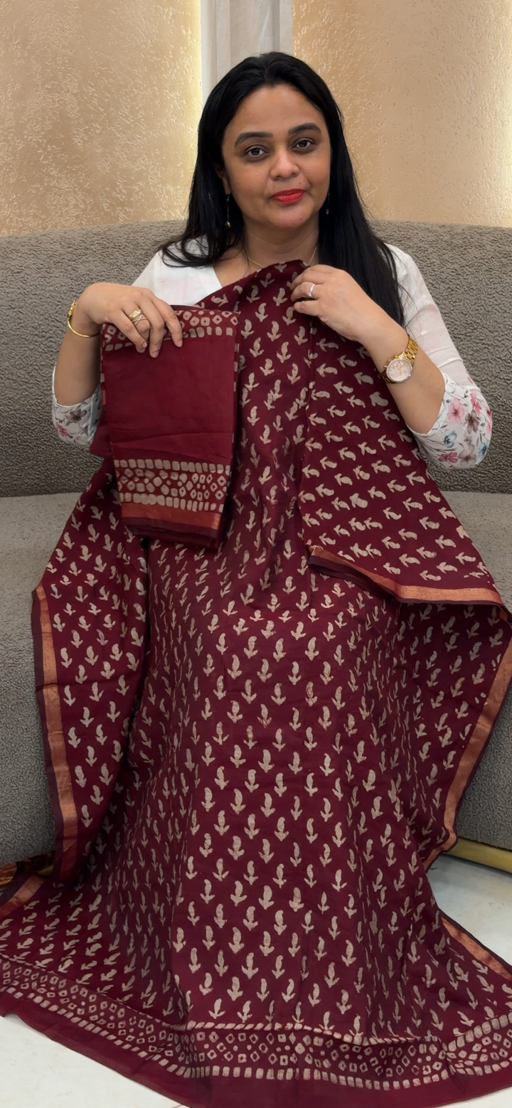 MAHESWARI SILK UNSTITCHED SALWAR SUITS - NUWA - 2326