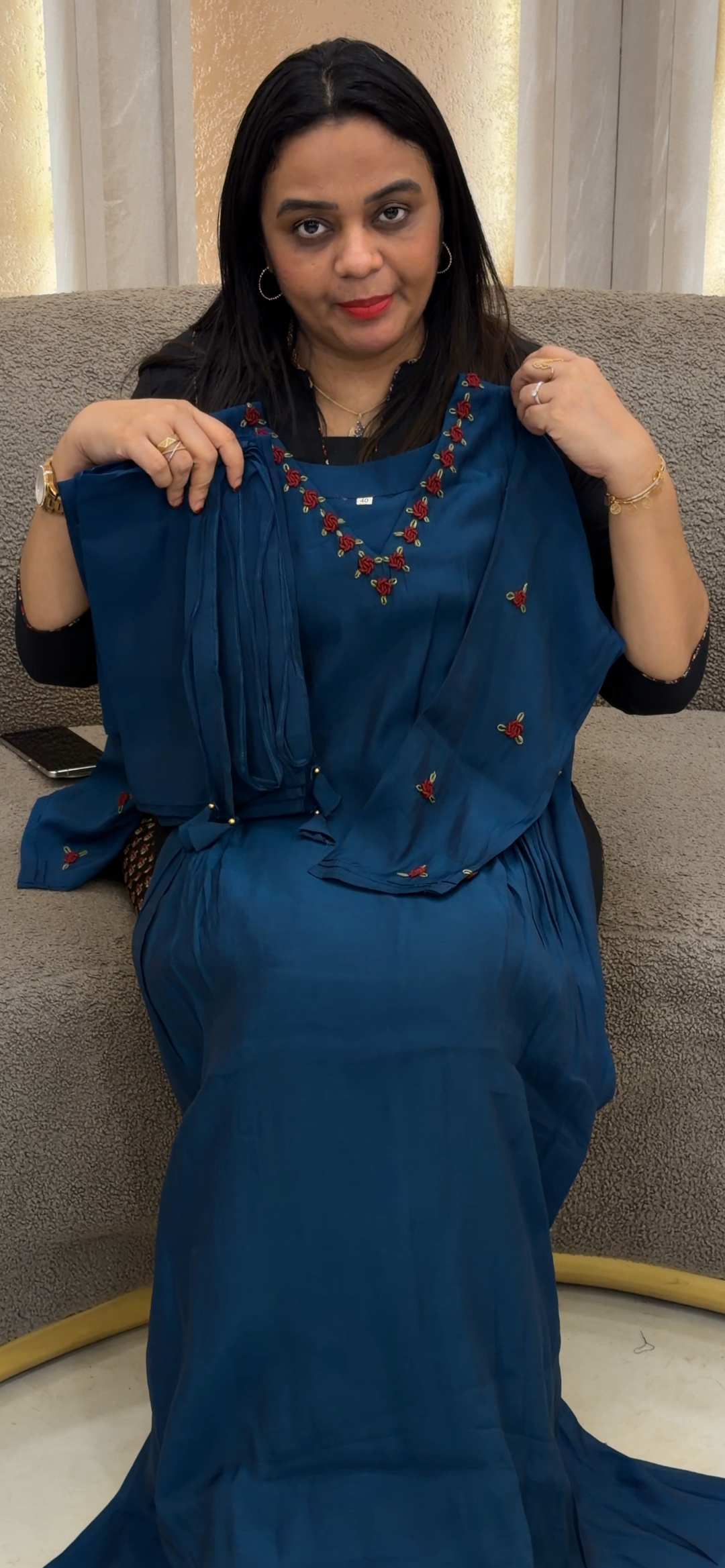 MALAI CHANDERI TOP, BOTTOM AND DUPATTA - NUWA - 1114