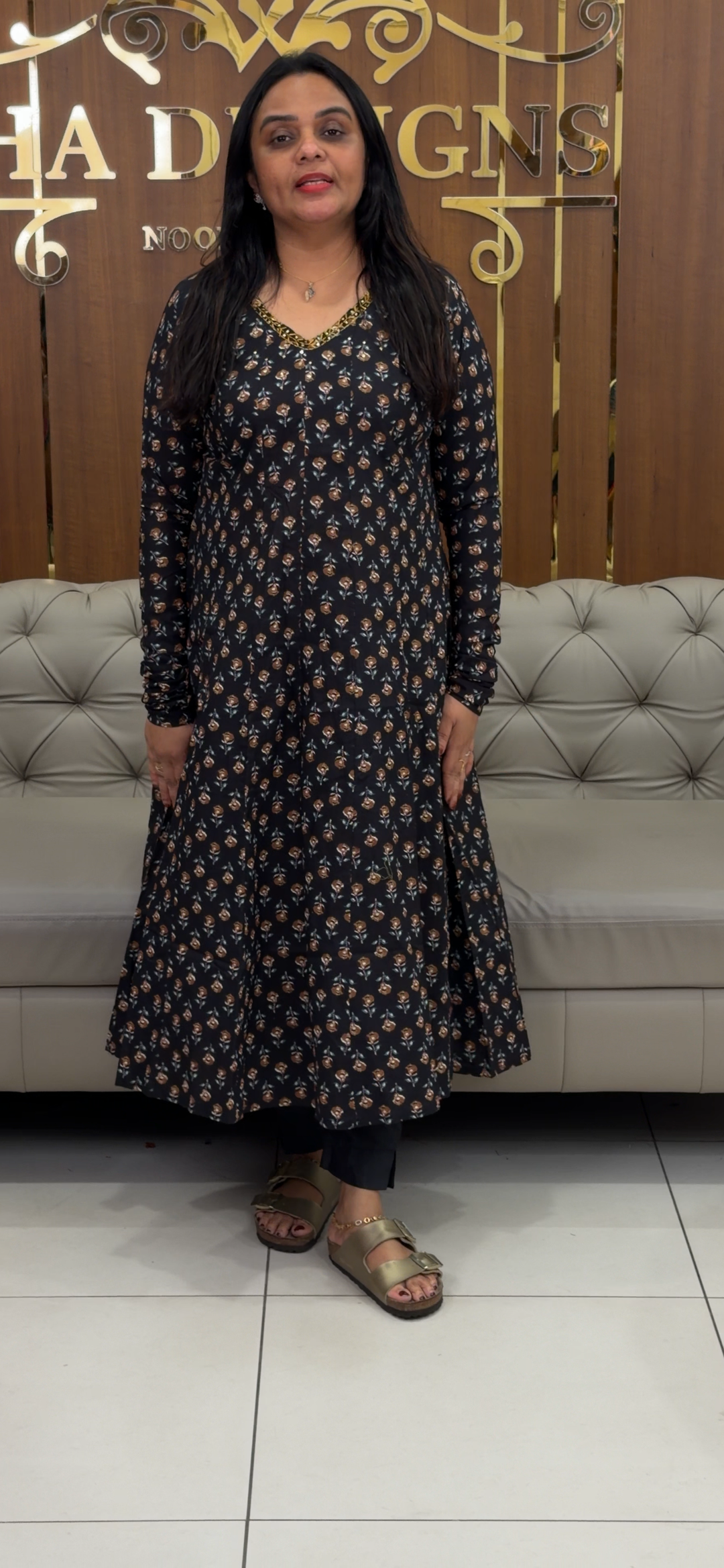 COTTON ANARKALI TOPS - NUWA - 1291