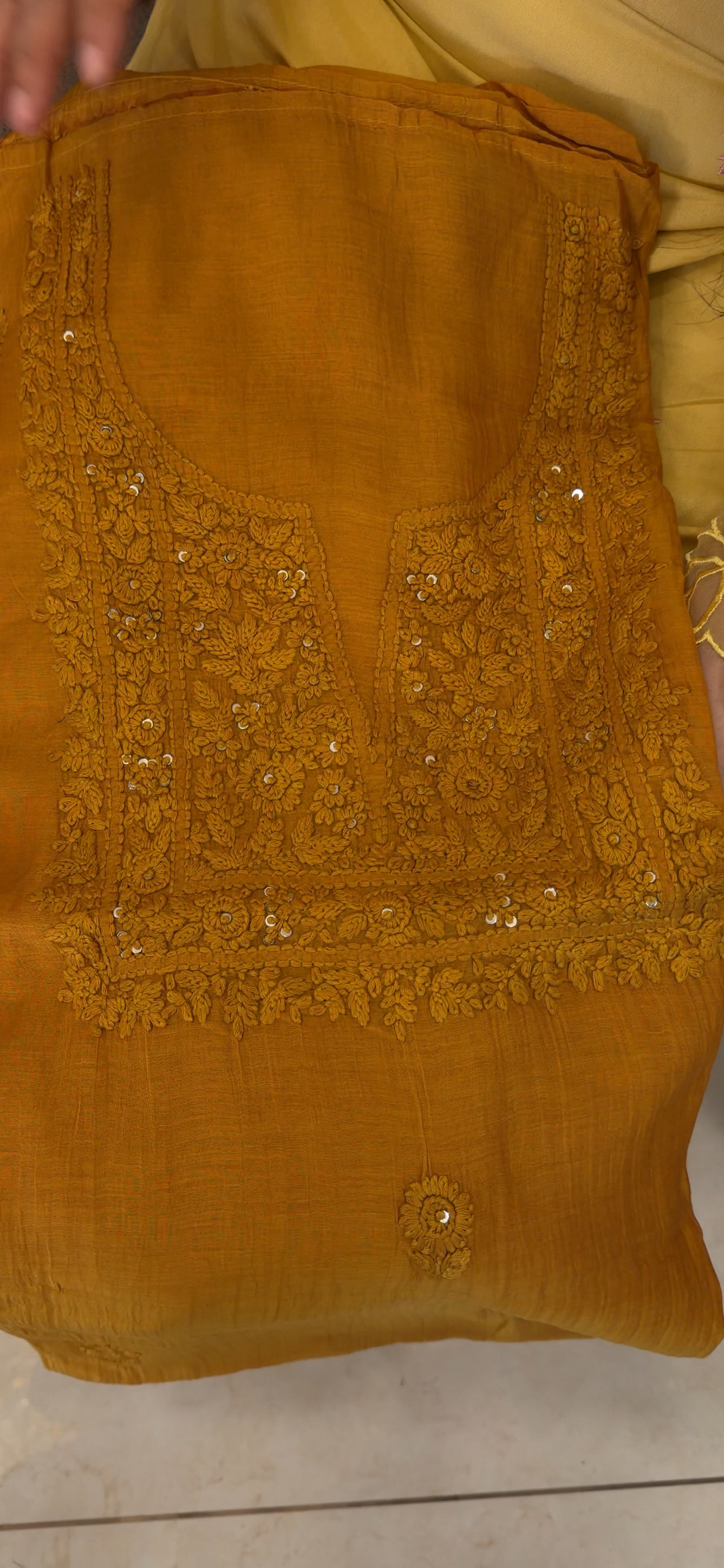 CHIKANKARI UNSTITCHED SALWAR SUITS - NUWA - 2338
