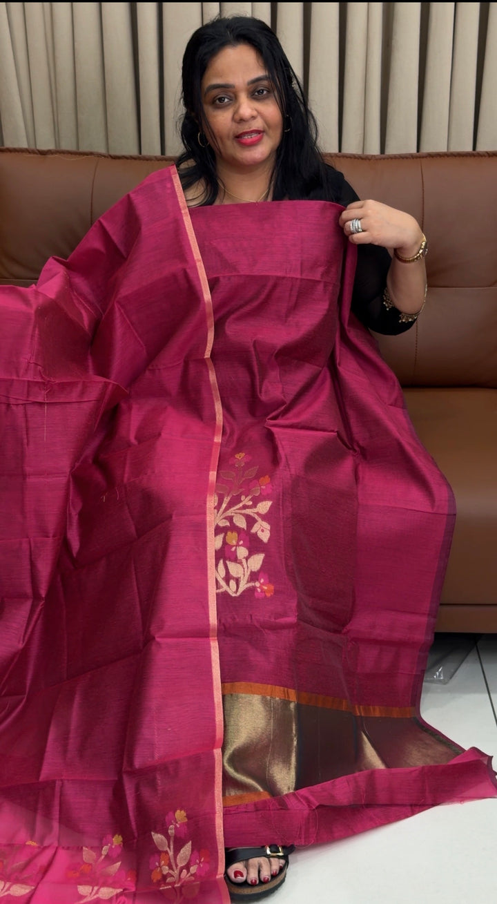LINEN JAMDANI UNSTITCHED SALWAR SUITS - NUWA-1871