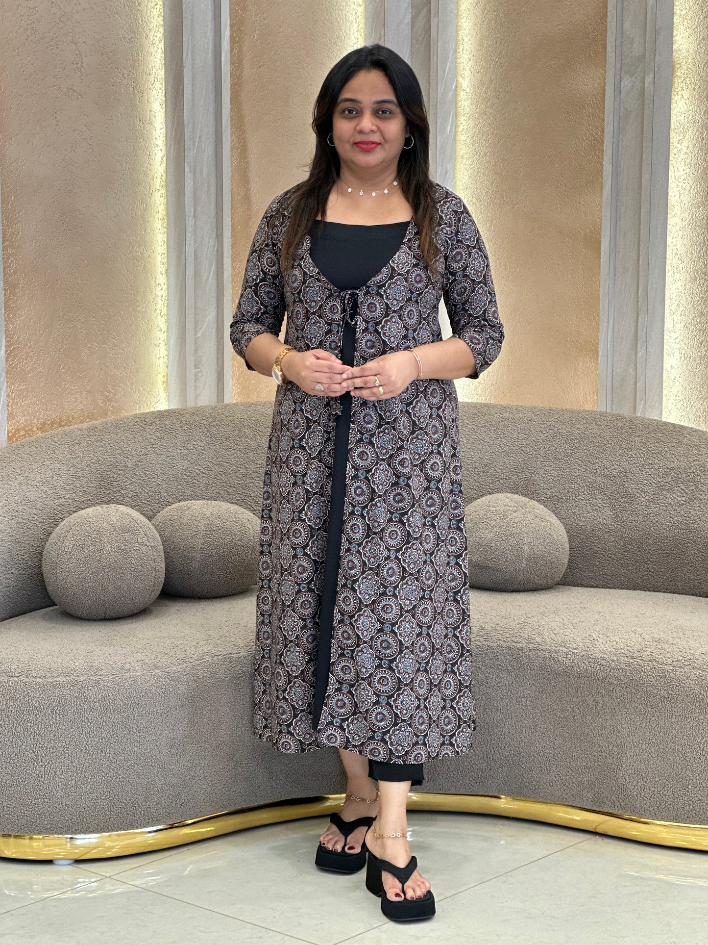 AJRAKH PRINTED JACKET TOPS - NUWA- 013