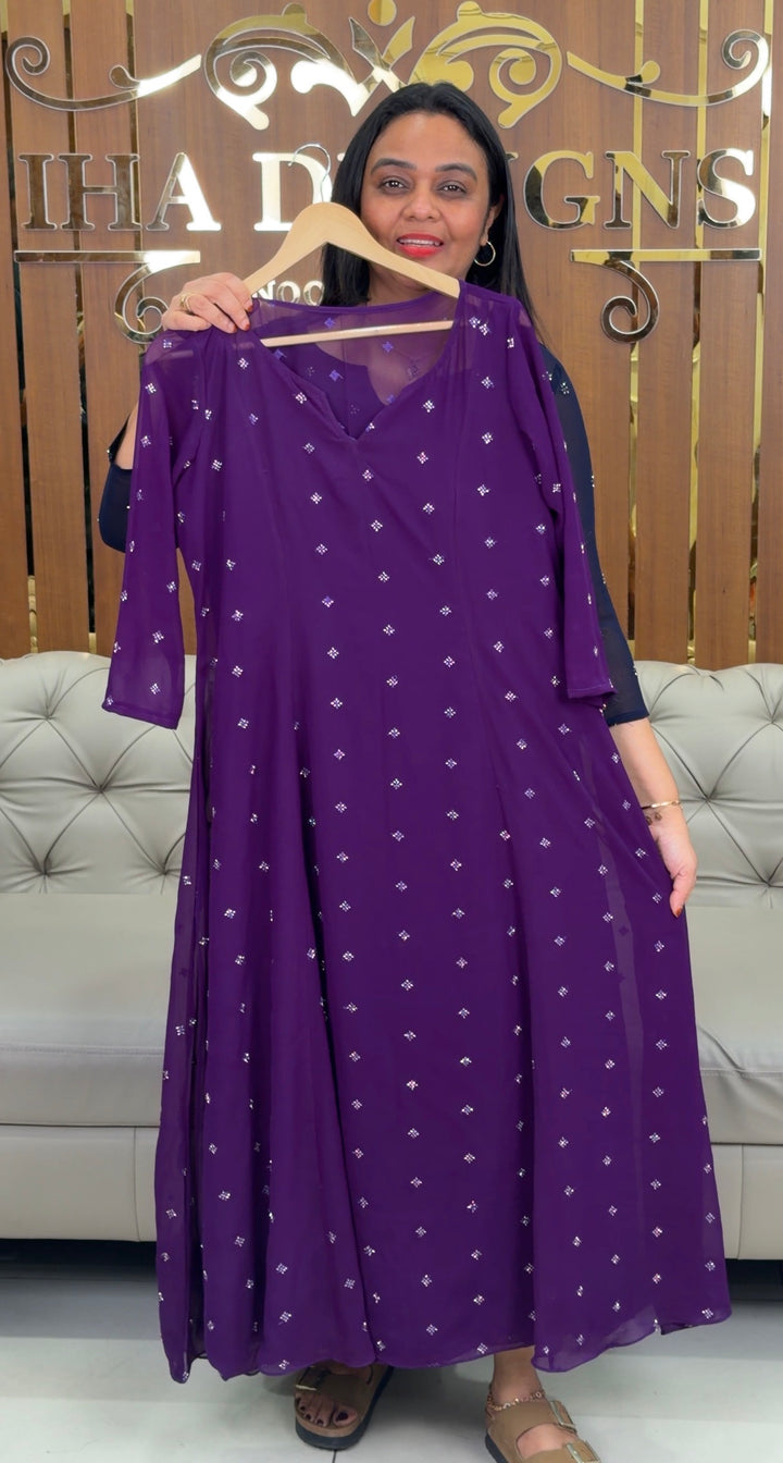 SEMI PARTY WEAR ALINE TOPS - NUWA-1957