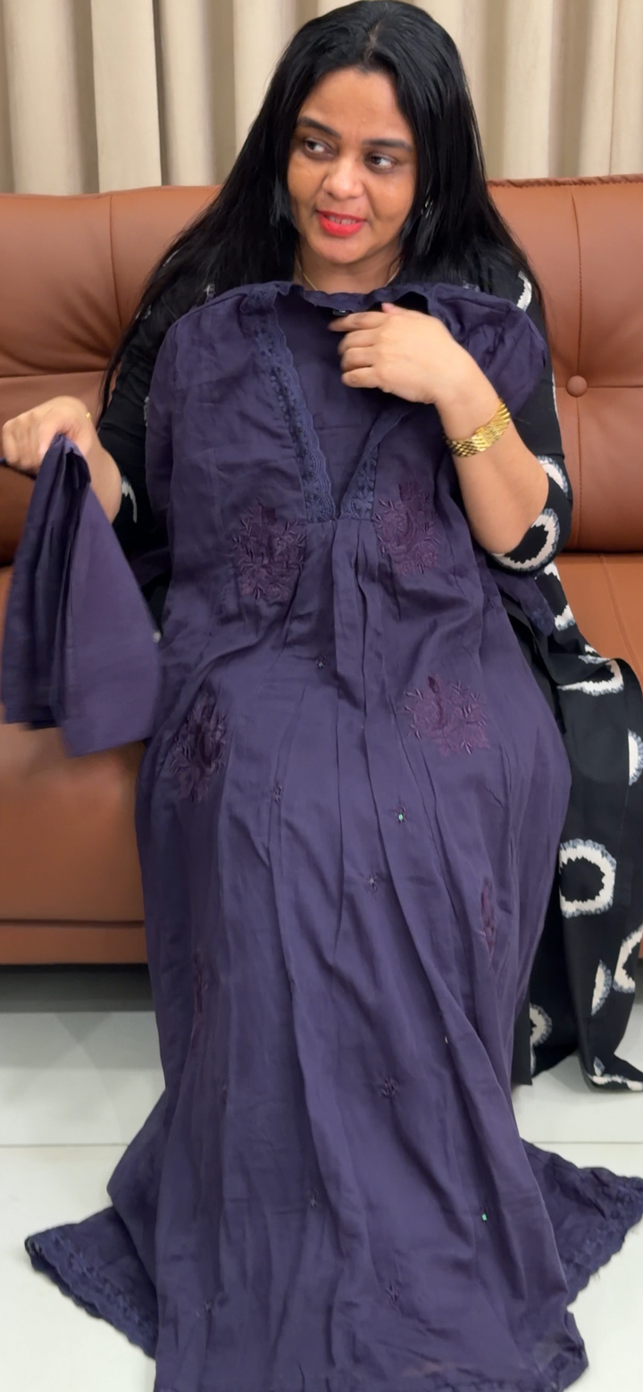 MUL MUL COTTON TOP, BOTTOM AND DUPATTA - NUWA - 2205