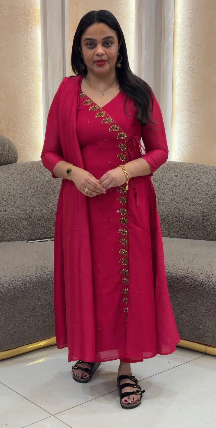IN-HOUSE HAND WORKED TOP AND DUPATTA - NUWA-1642