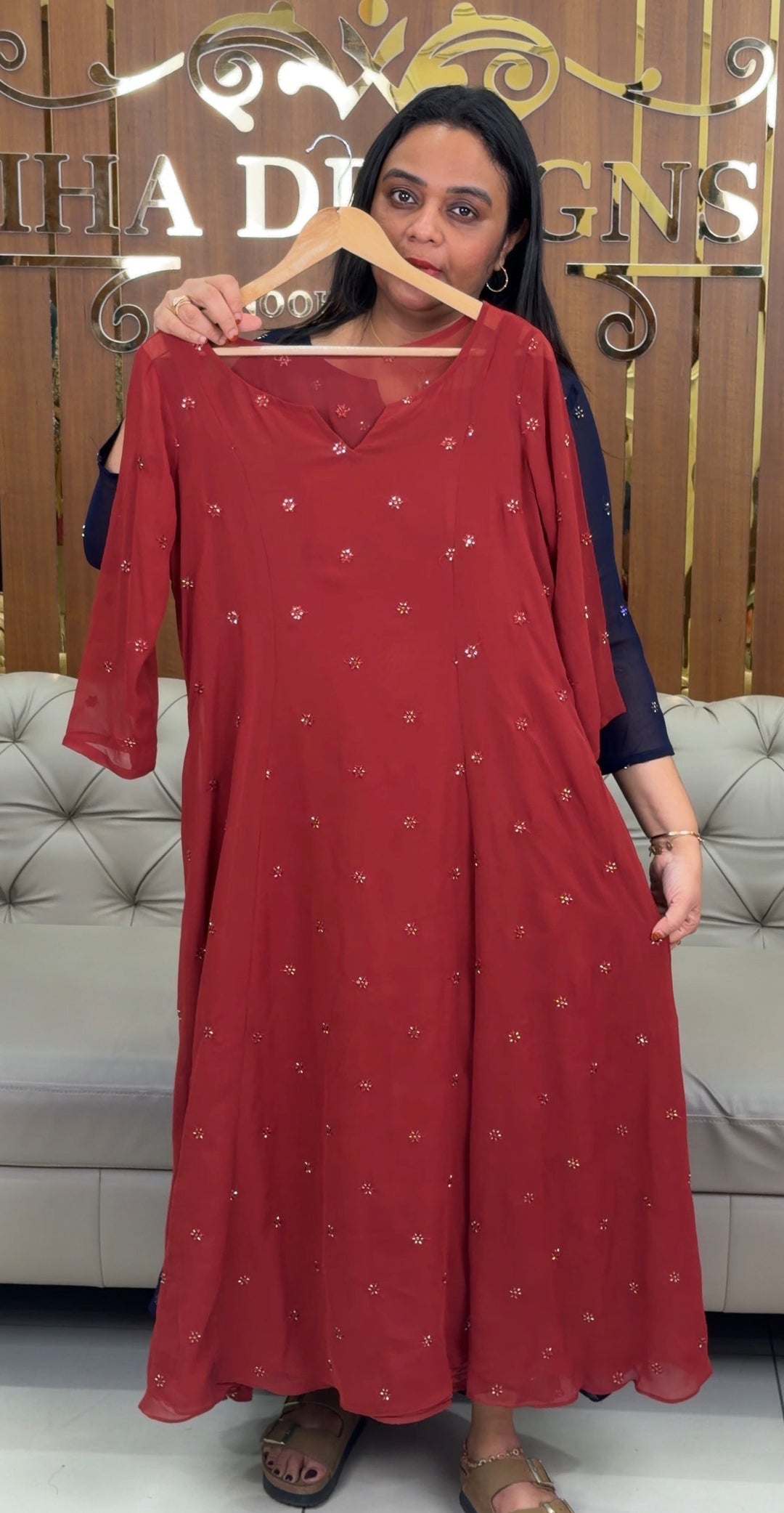 SEMI PARTY WEAR ALINE TOPS - NUWA-1957