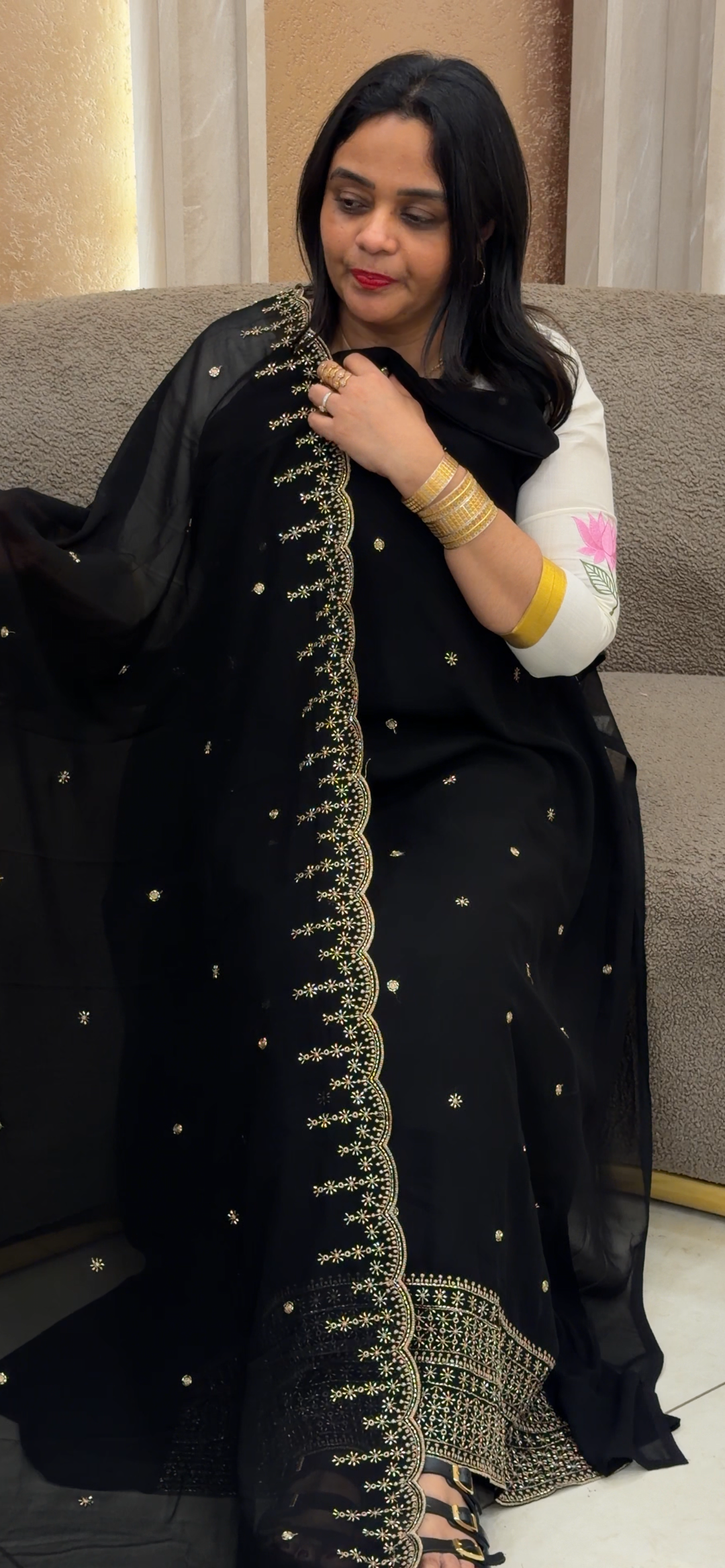 FAUX GEORGETTE UNSTITCHED SALWAR SUITS - NUWA - 1625
