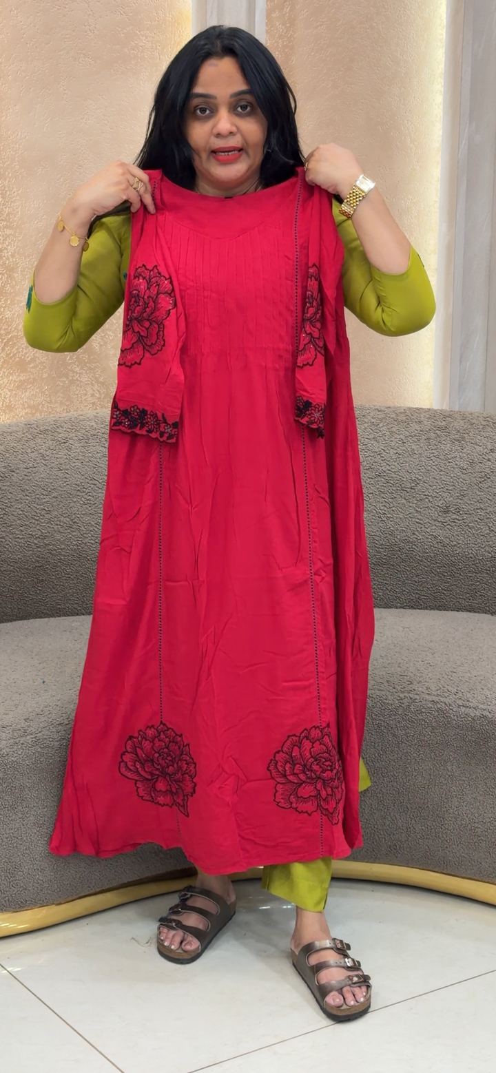 OFFER SALE CRUSHED RAYON LONG ALINE TOP - NUWA - 2424