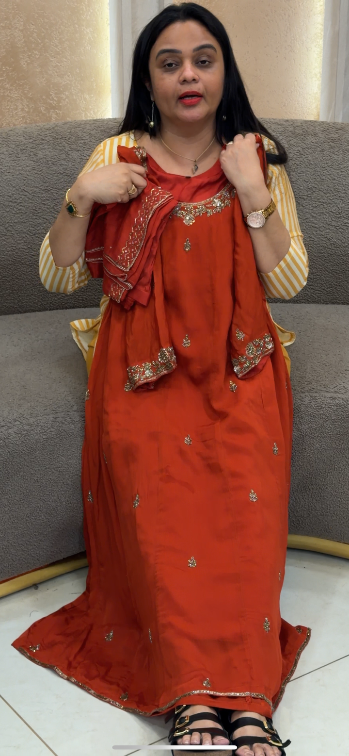 ANARKALI TOP, BOTTOM AND DUPATTA - NUWA - 2307