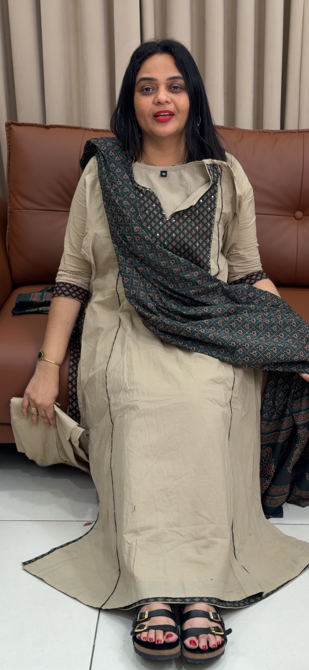 COTTON TOP, BOTTOM AND DUPATTA - NUWA - 1695
