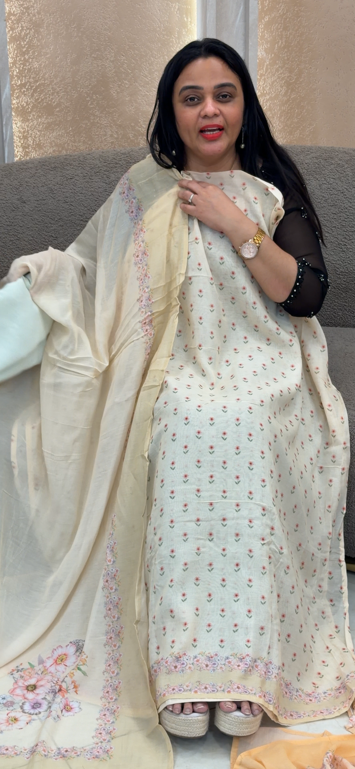 MUSLIN UNSTITCHED SALWAR SUITS - NUWA - 2281