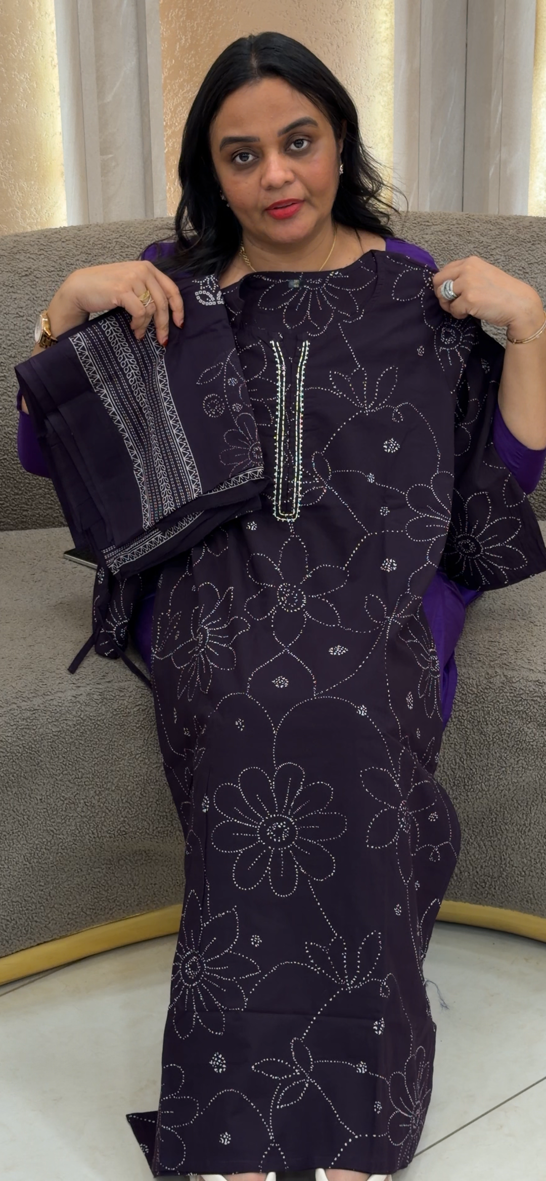 PRINTED COTTON TOP, BOTTOM AND DUPATTA - NUWA - 868