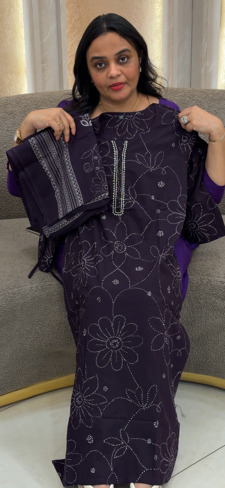 PRINTED COTTON TOP, BOTTOM AND DUPATTA - NUWA - 868