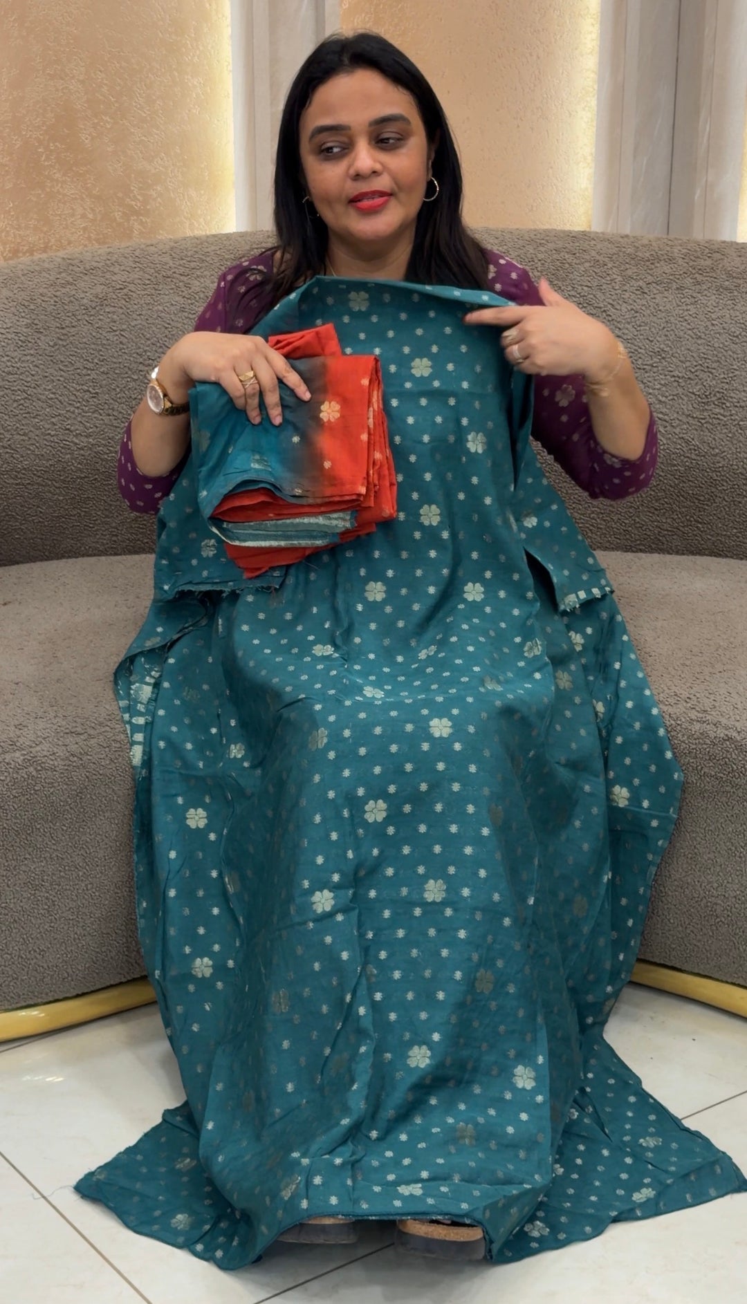 MUL CHANDERI UNSTITCHED SALWAR SUITS - NUWA-1172