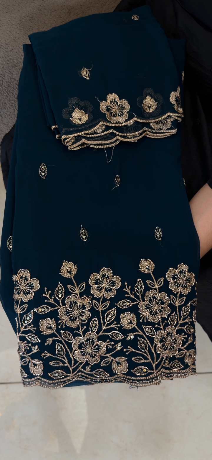 HAND WORKED UNSTITCHED SALWAR SUITS - NUWA - 2133