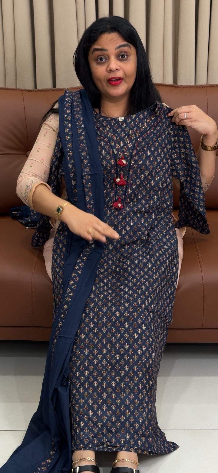 COTTON TOP, BOTTOM AND DUPATTA - NUWA - 1819
