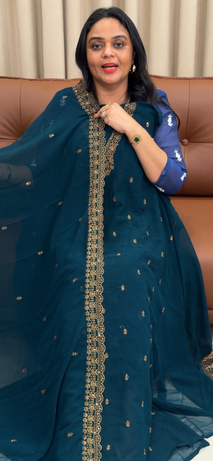 PARTY WEAR UNSTITCHED SALWAR SUITS - NUWA - 1425