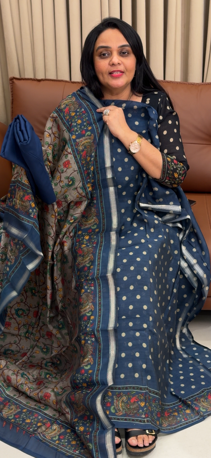 MAHESWARI SILK UNSTITCHED SALWAR SUITS - NUWA - 1933