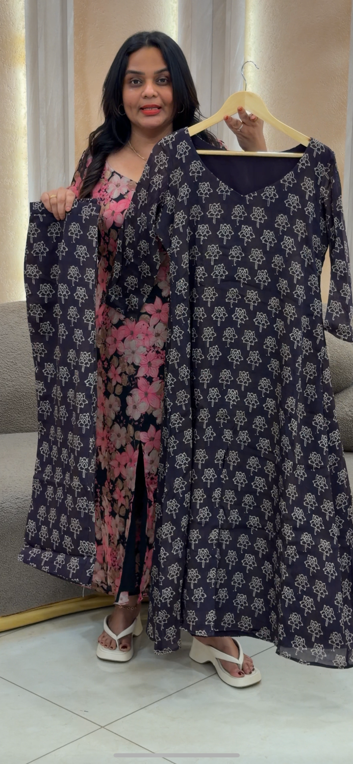 PLATINUM CHIFFON CO-ORDS SETS - NUWA - 618