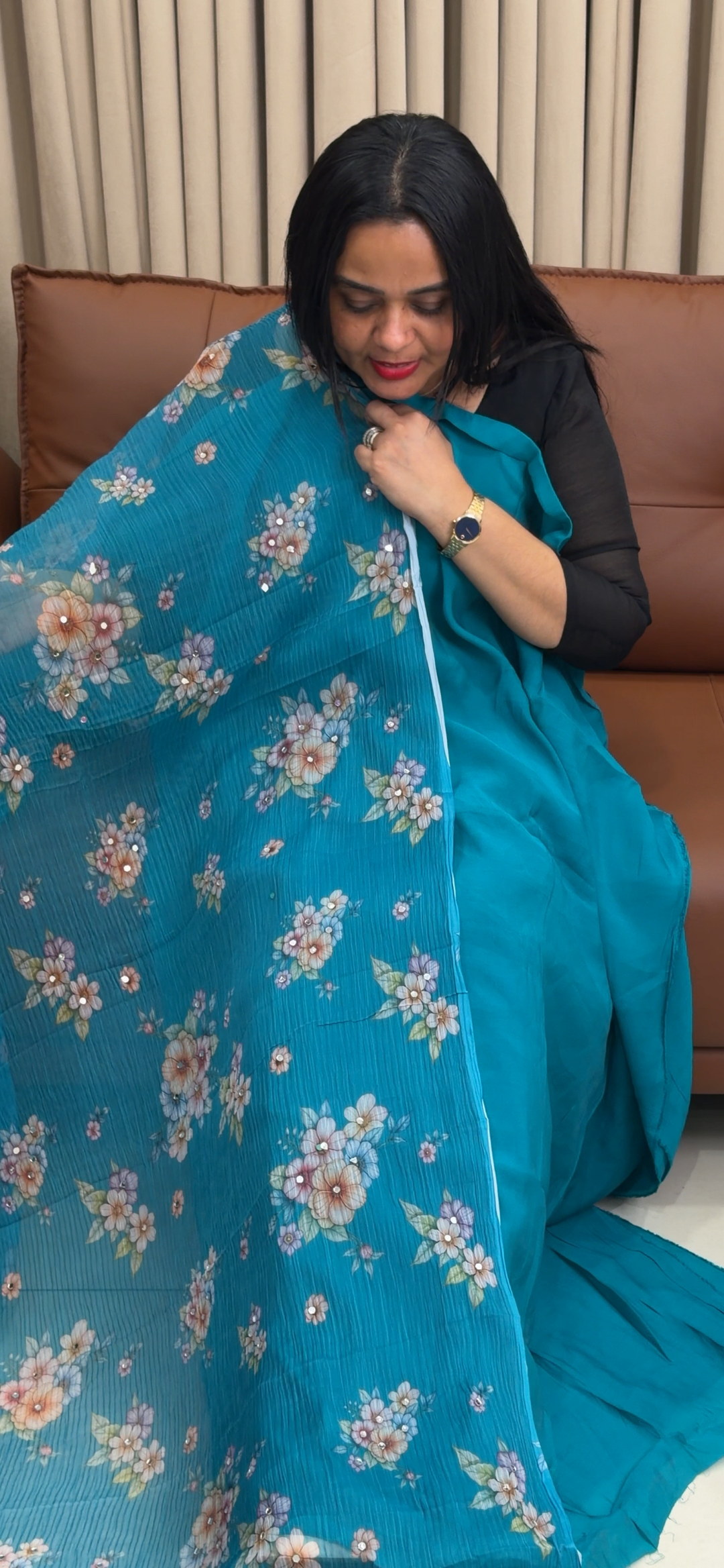 MALAI CHANDERI UNSTITCHED SALWAR SUITS - NUWA - 1913