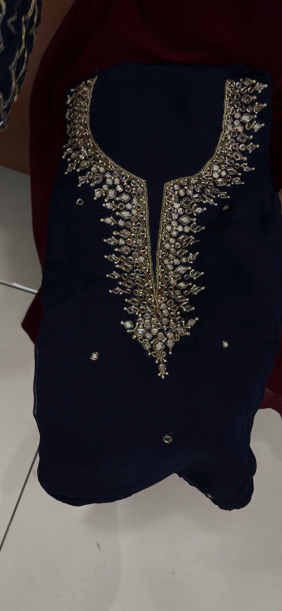 VISCOSE GEORGETTE UNSTITCHED SALWAR SUITS - NUWA - 1637