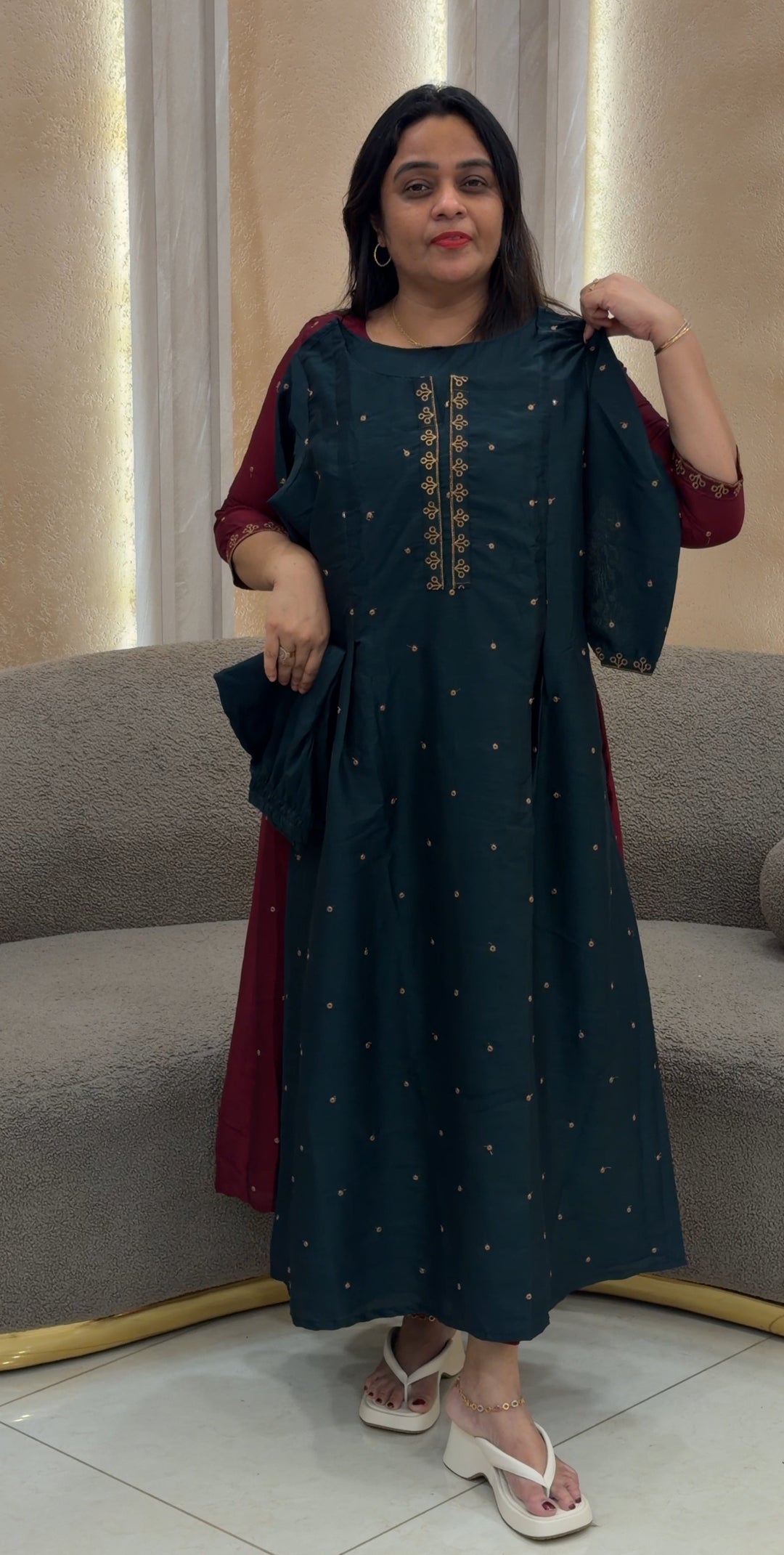 SEMI RAW SILK TOP AND BOTTOM - NUW-164