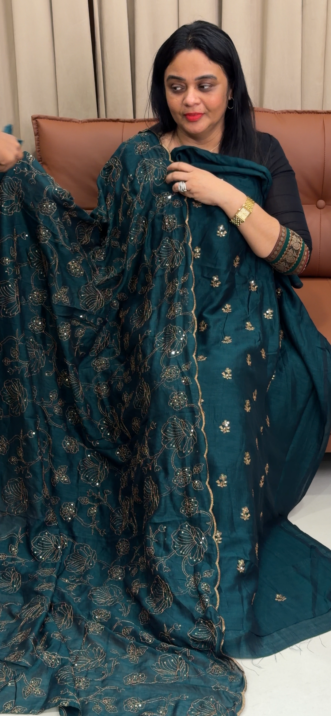 SEMI RAW SILK UNSTITCEHD SALWAR SUITS - NUWA - 2362