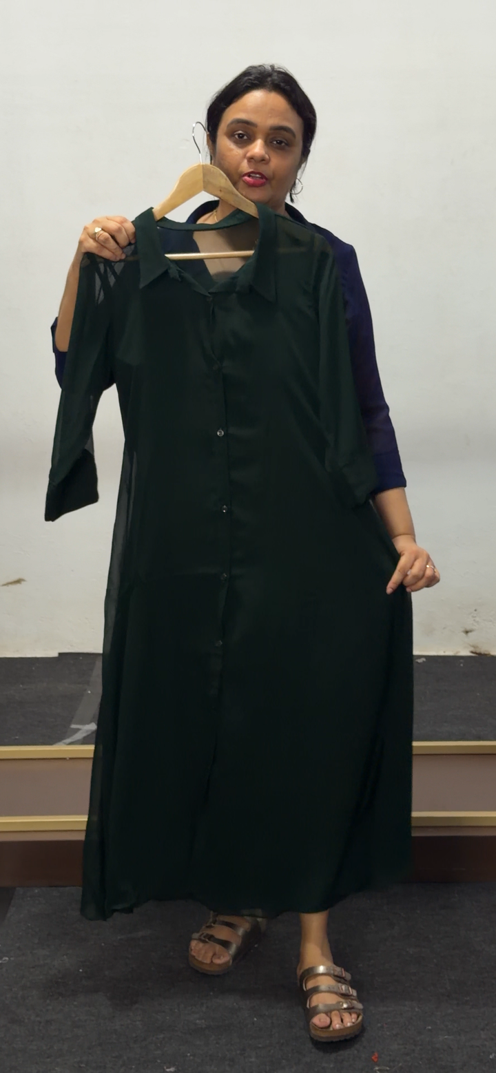 IN-HOUSE GEORGETTE TUNIC TOPS - NUWA - 2533