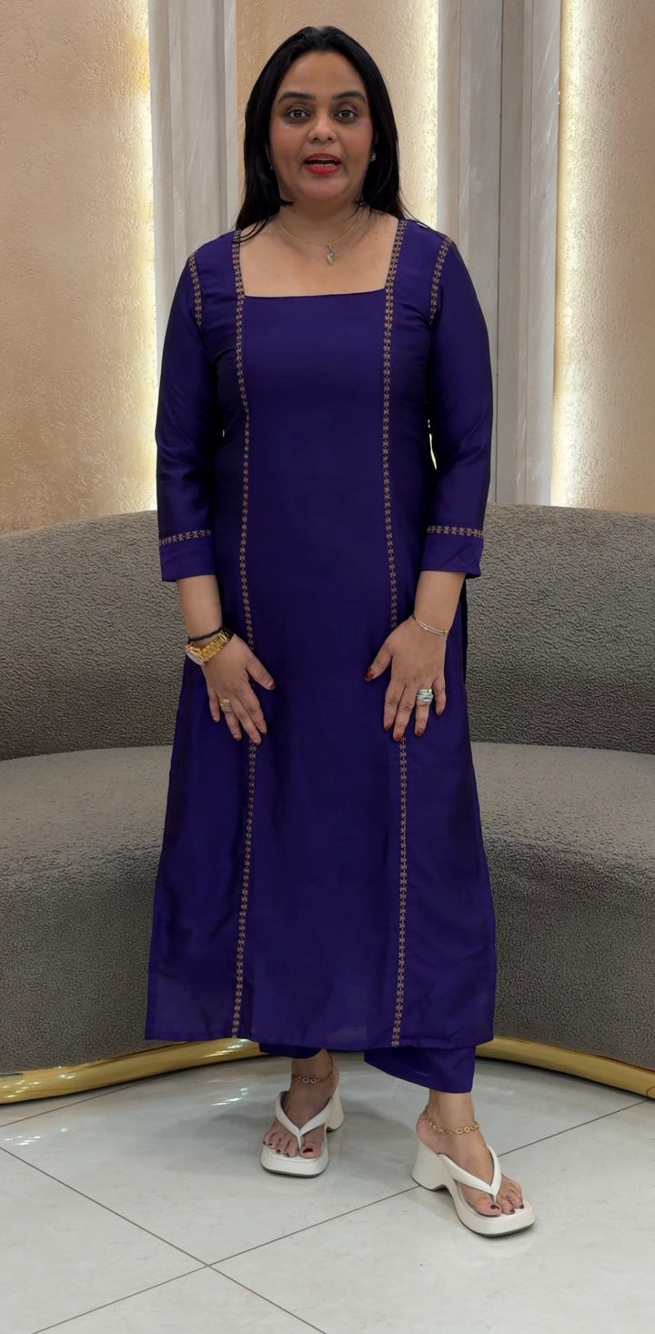 SEMI RAW SILK CO-ORDS SETS - NUWA - 934