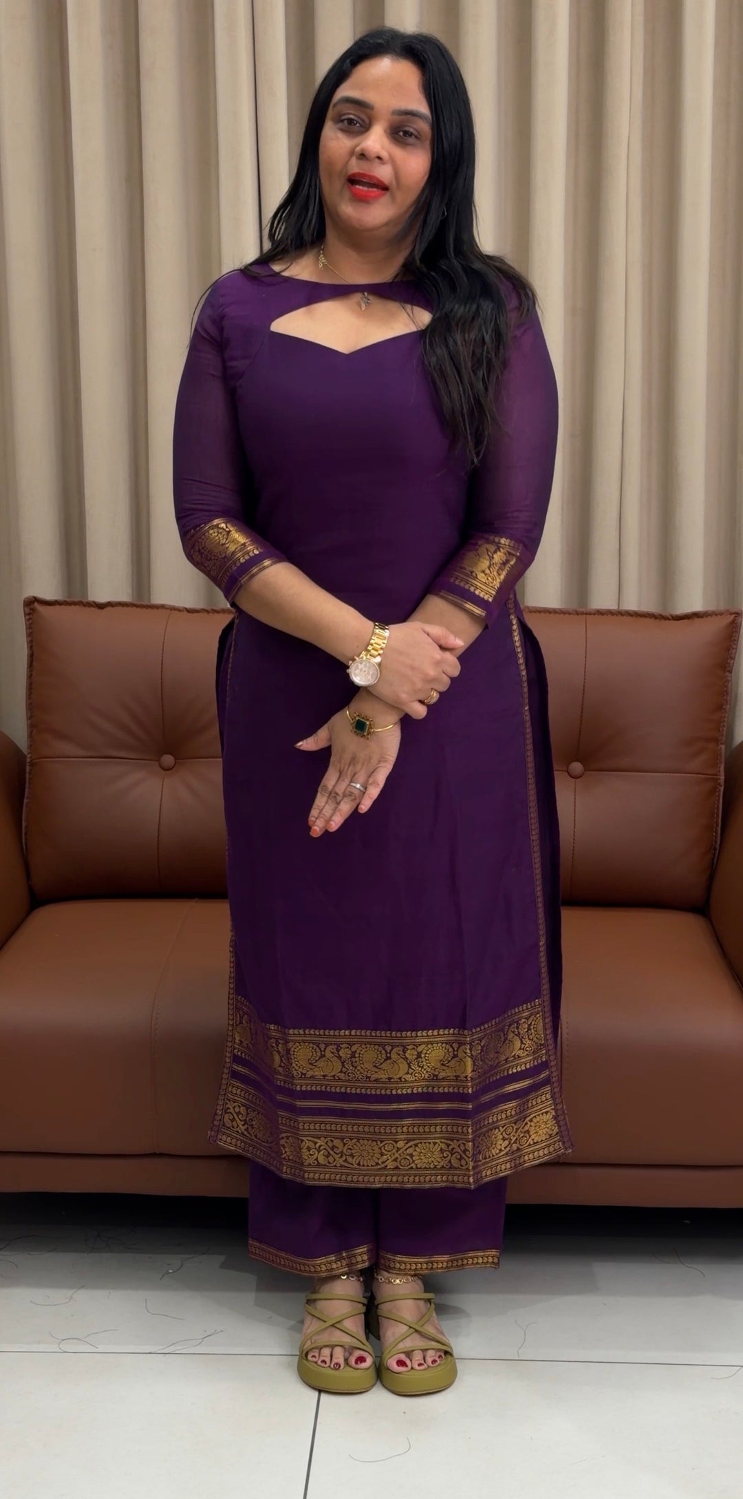 IN-HOUSE HANDLOOM COTTON CO-ORDS SETS -1442