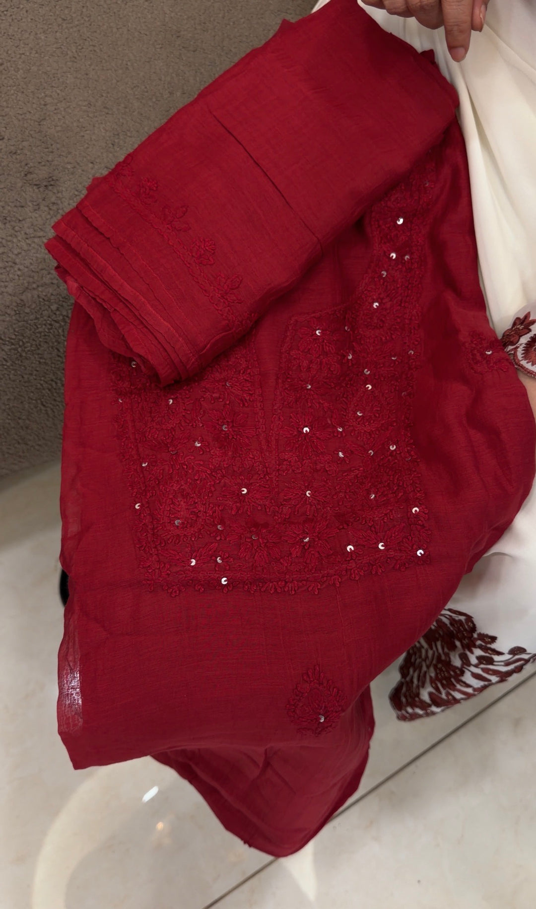 LUCKNOWI CHIKANKARI UNSTITCHED SALWAR SUITS -NUWA-1751