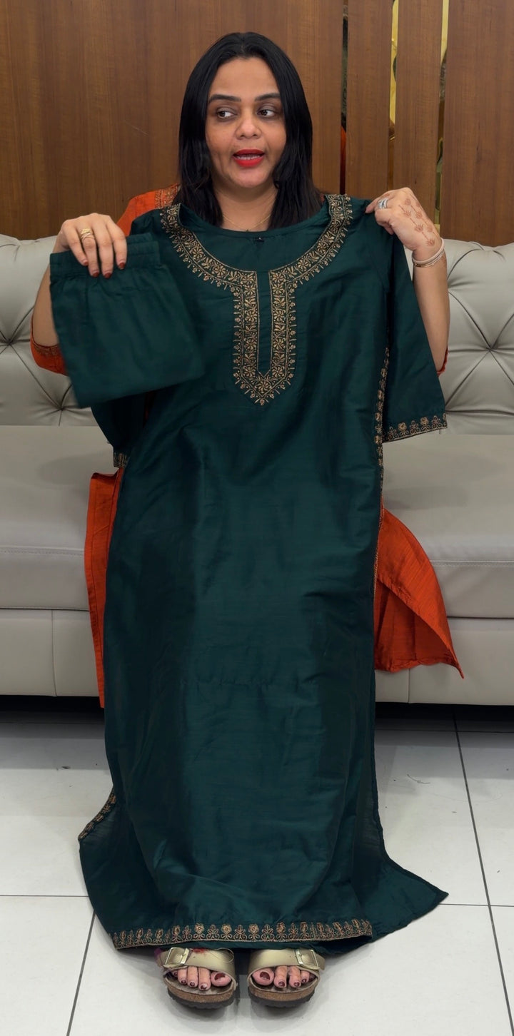 SEMI RAW SILK CO-ORDS SETS - NUWA-789