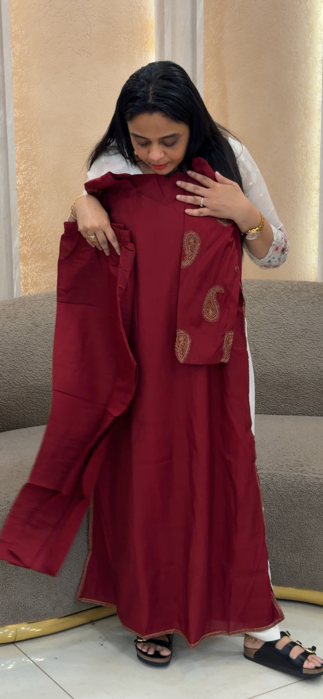 MALAI CHANDERI TOP AND BOTTOM - NUWA - 2323