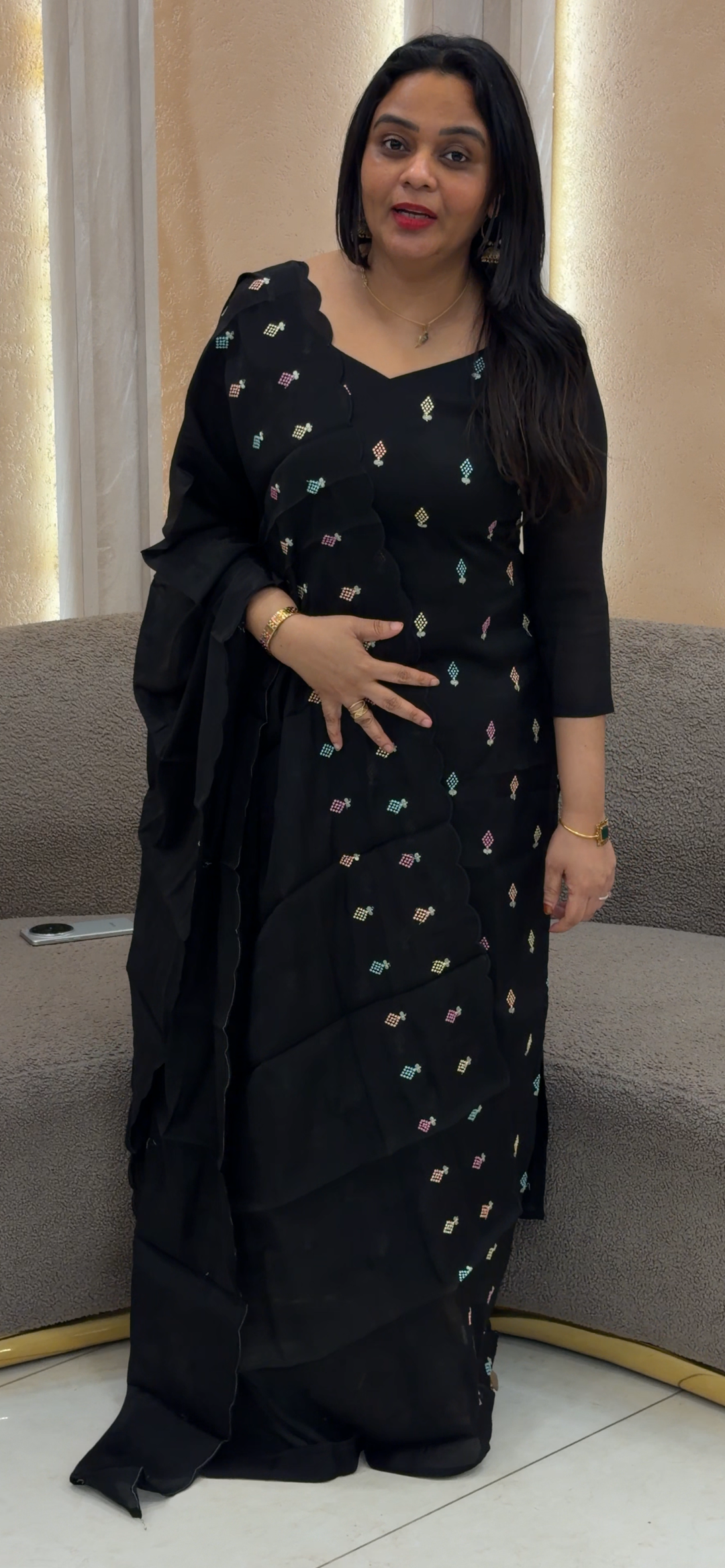MUL  CHANDERI UNSTITCHED SALWAR SUITS - NUWA - 1482