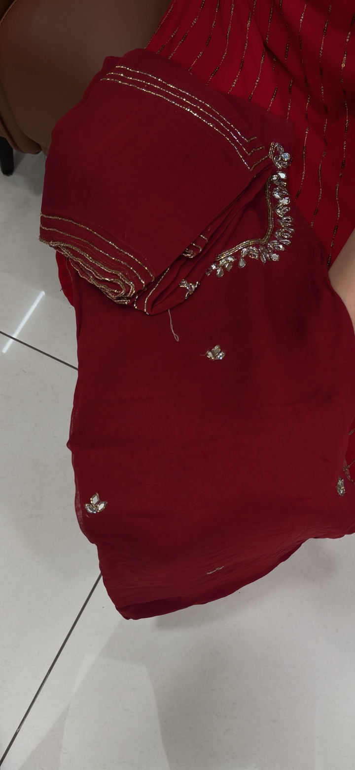 VISCOSE GEORGETTE UNSTITCHED SALWAR SUITS - NUWA - 1852