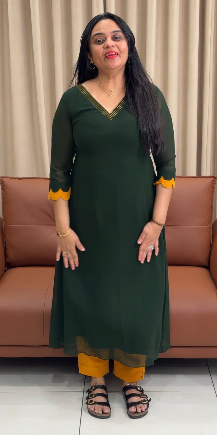 IN-HOUSE GEORGETTE ALINE TOP AND BOTTOM - NUWA-2119