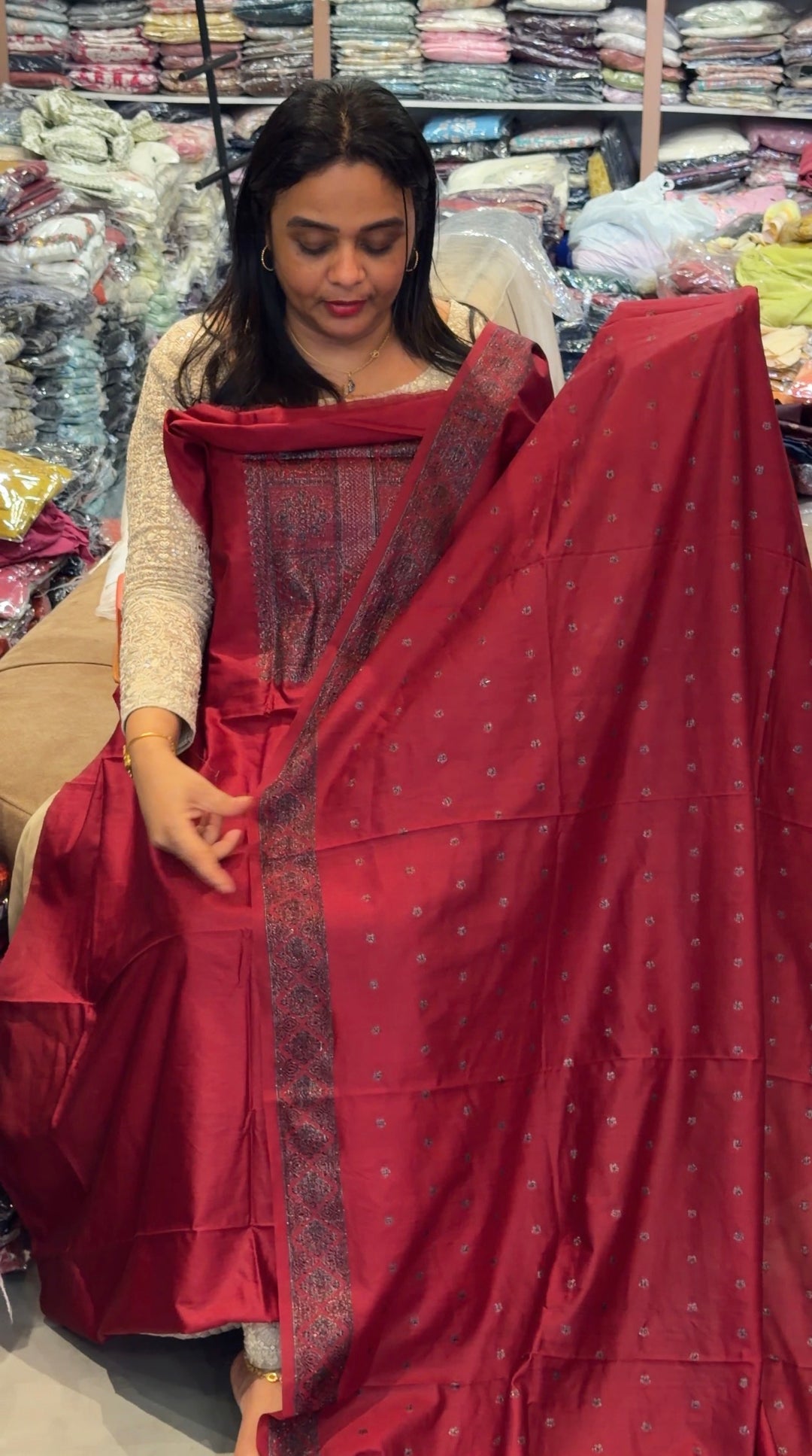 BANARASI TUSSUR UNSTITCHED SALWAR SUITS - NUWA-1731
