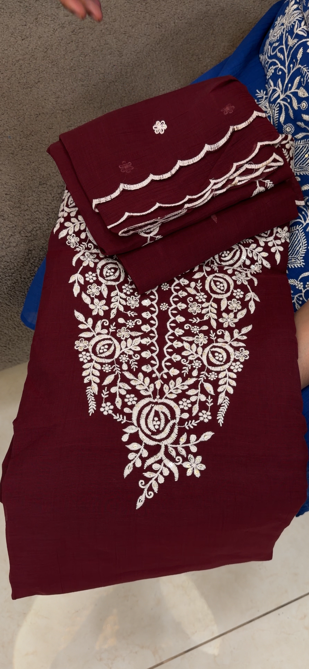 MUL CRUSHED UNSTITCHED SALWAR SUITS - NUWA - 1763