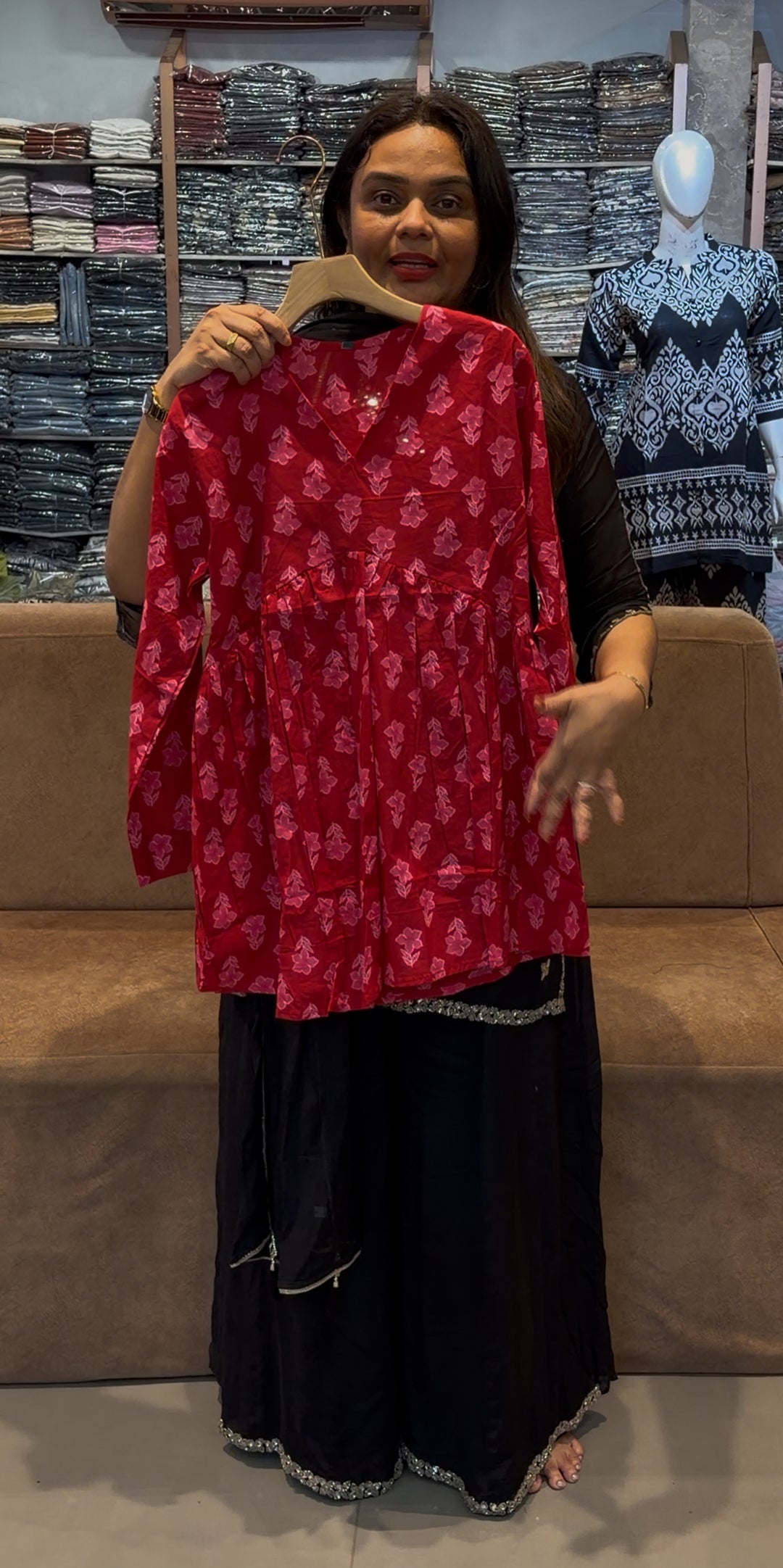 PRINTED COTTON SHORT TOPS - NUWA -480