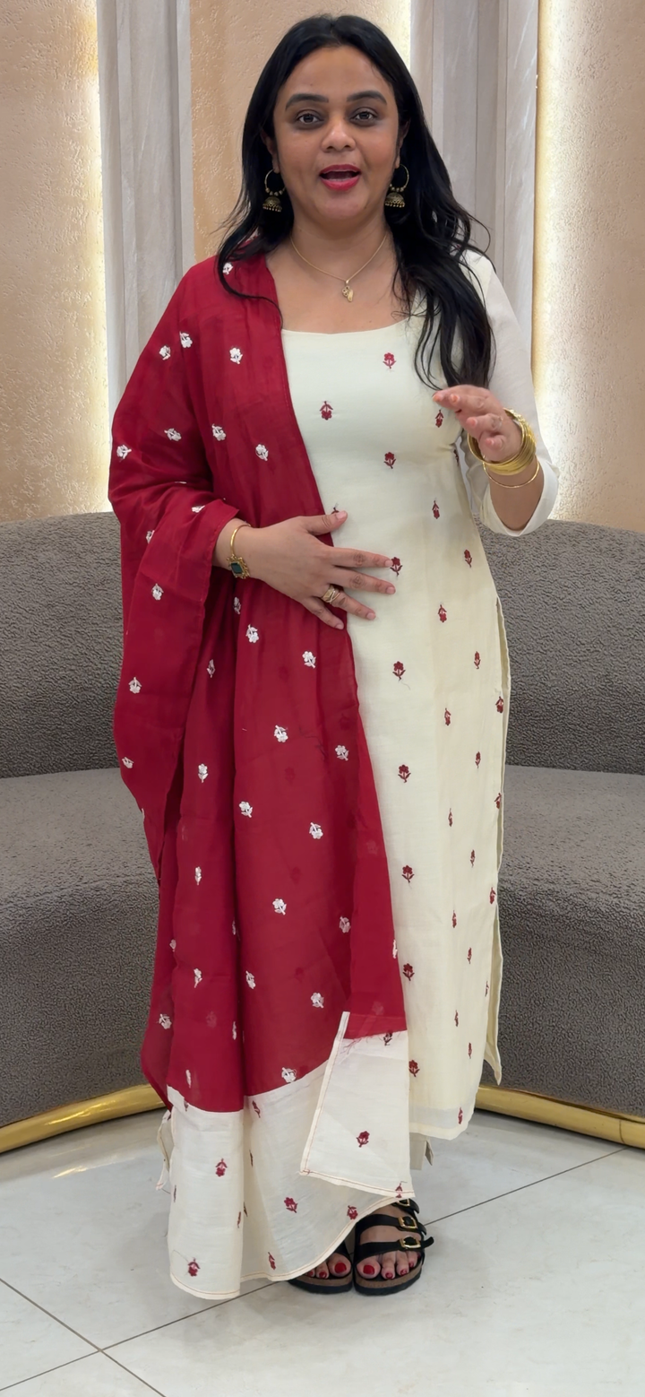 MALAI CHANDERI UNSTITCHED SALWAR SUITS - NUWA - 1660