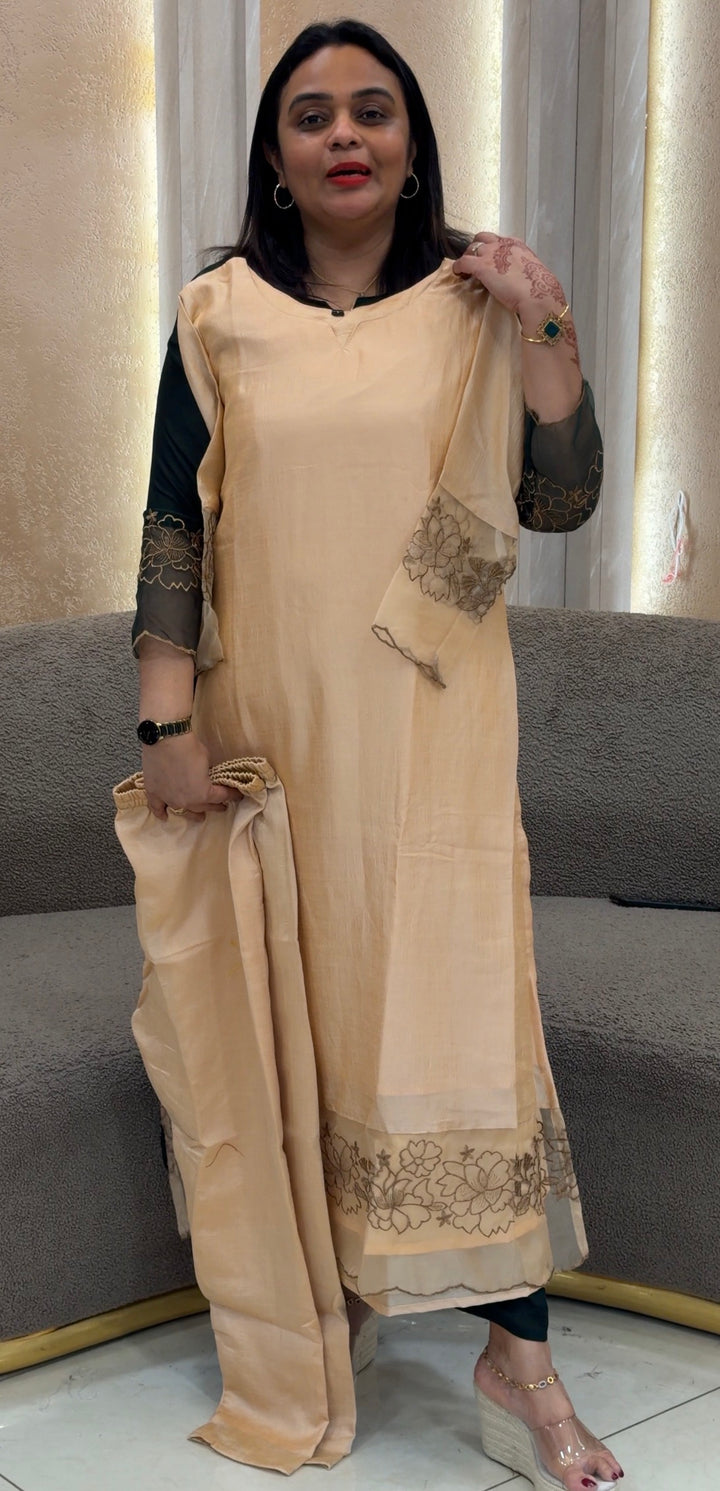 SEMI RAW SILK CO-ORDS SETS - NUWA-1235