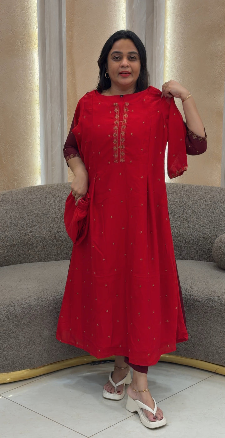 SEMI RAW SILK TOP AND BOTTOM - NUW-164