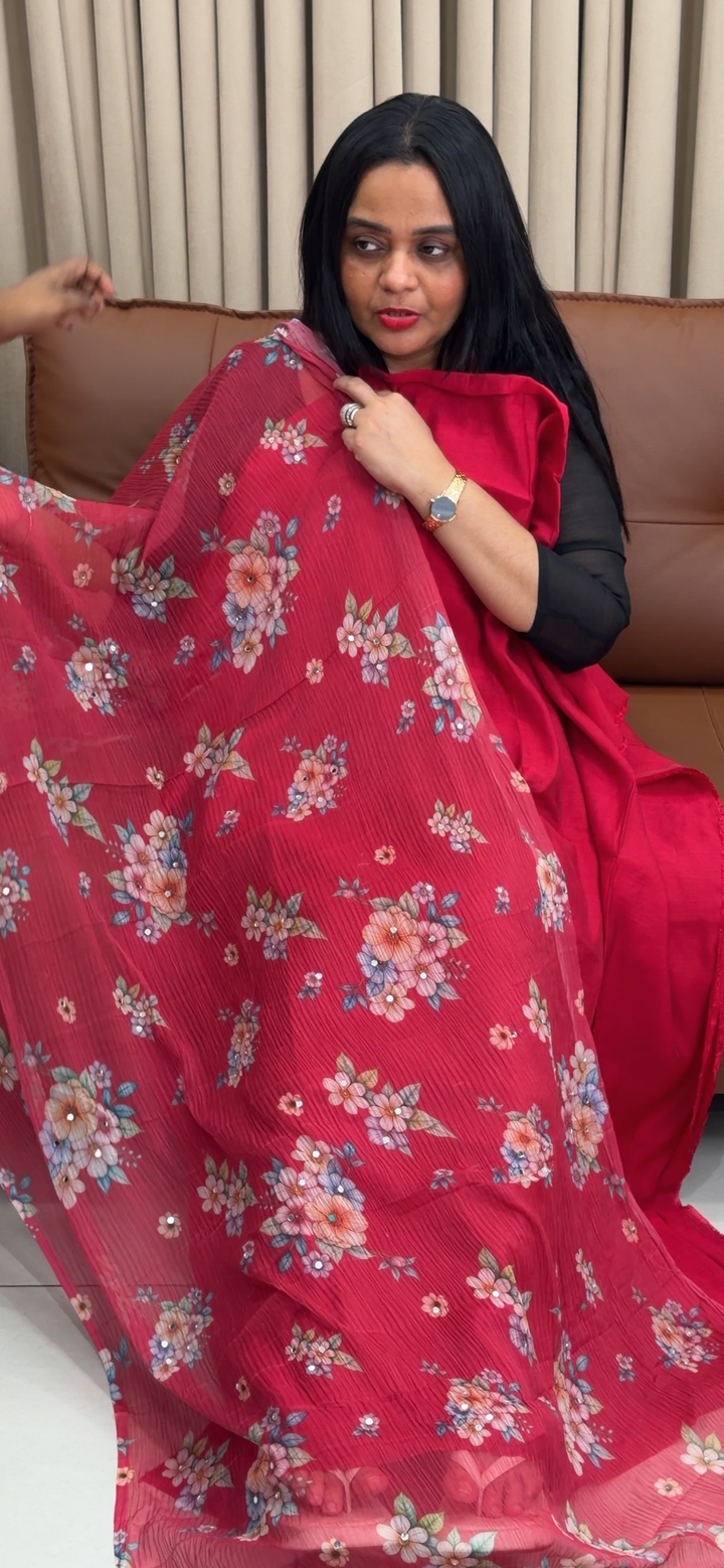 MALAI CHANDERI UNSTITCHED SALWAR SUITS - NUWA - 1913