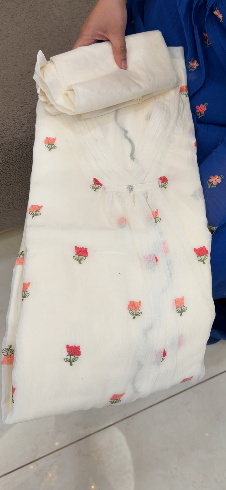 MUL CRUSHED SEMI STITCHED SALWAR SUITS - NUWA - 1755