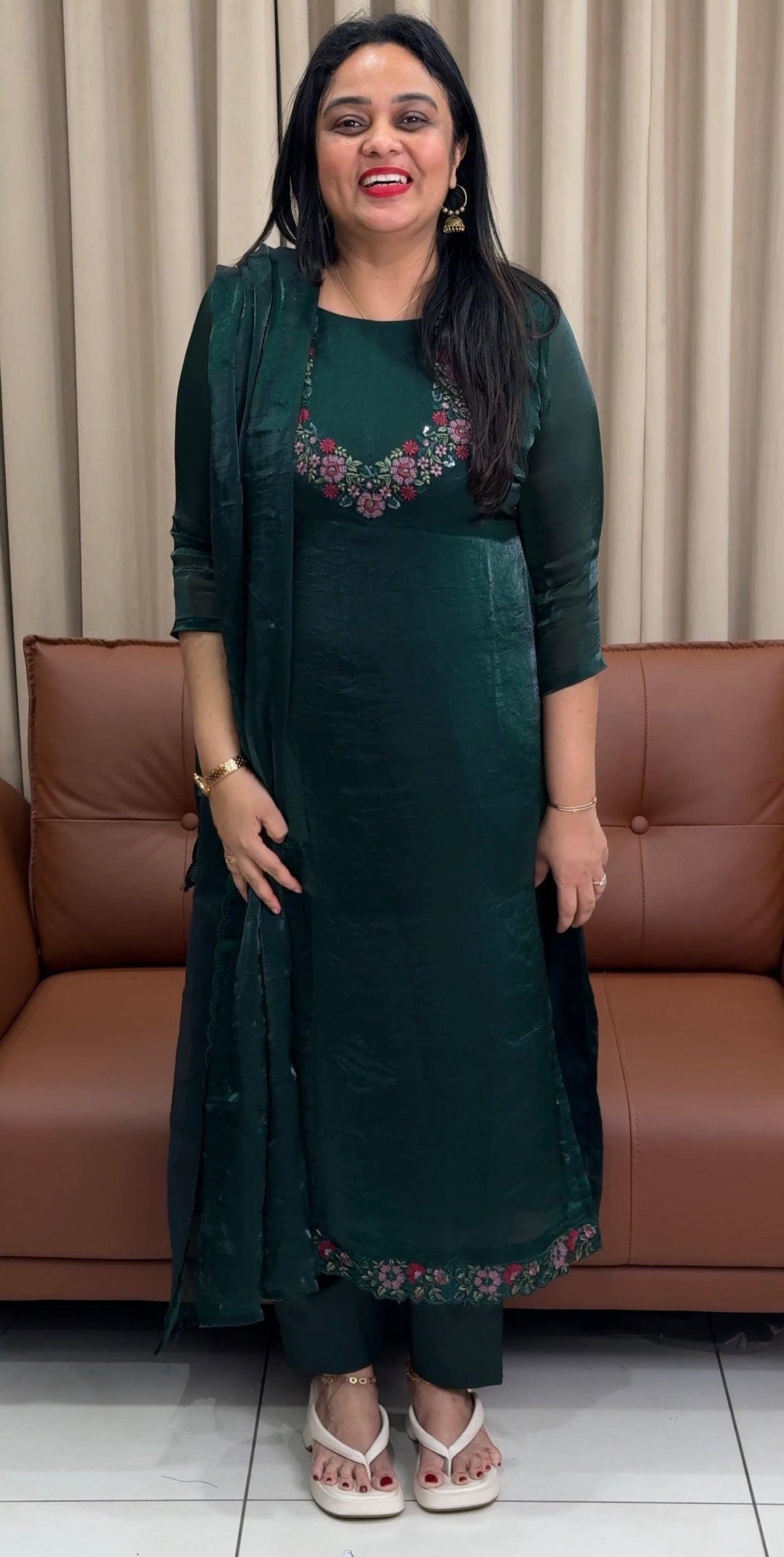 IN-HOUSE VELVET ORGANZATOP,BOTTOM AND DUPATTA - NUWA-1616