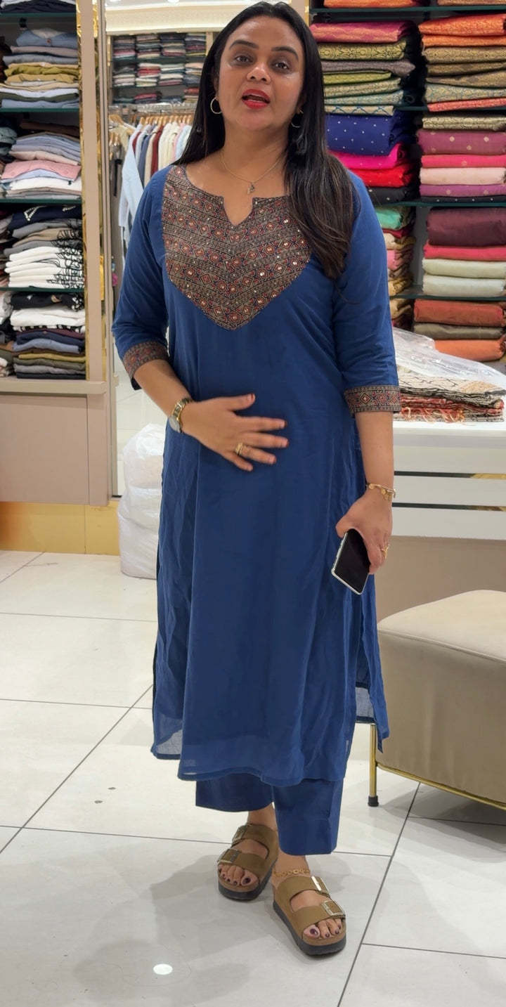 MULMUL COTTON TOP AND BOTTOM - NUWA-1090