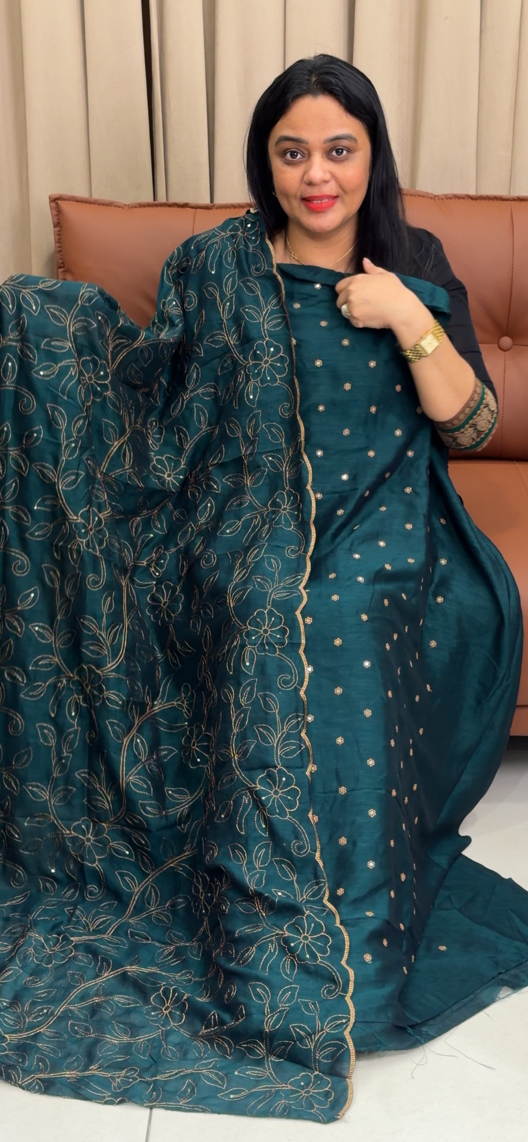 SEMI RAW SILK UNSTITCEHD SALWAR SUITS - NUWA - 2362