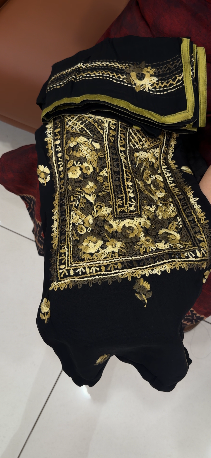 HAND WORKED UNSTITCHED SALWAR SUITS - NUWA - 1503