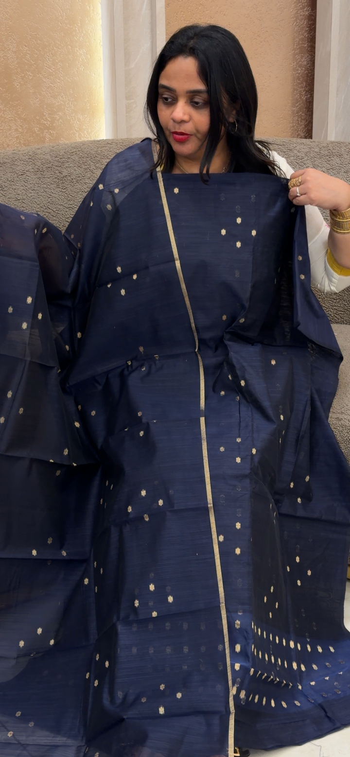 SEMI DUPION UNSTITCHED SALWAR SUITS - NUWA - 1624