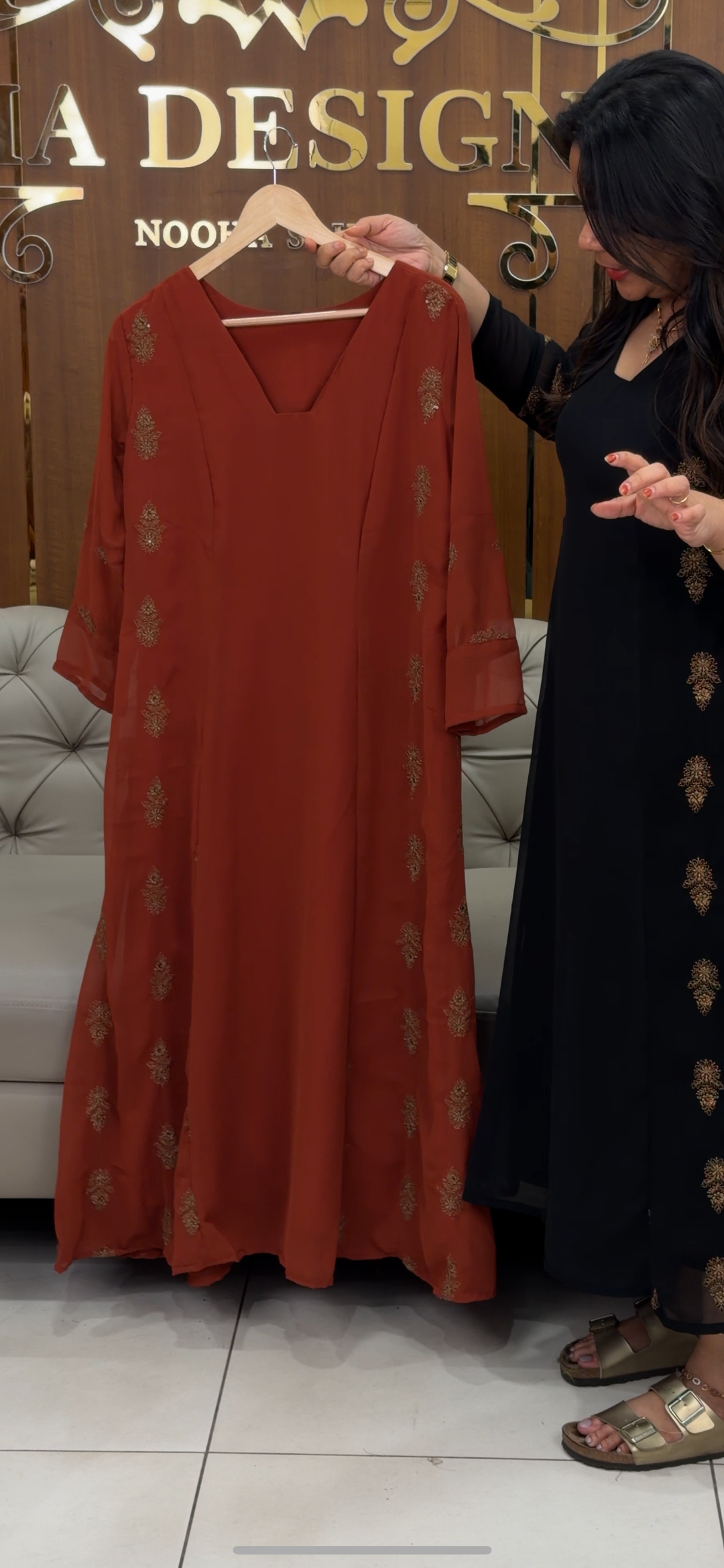 FAUX GEORGETTE ALINE TOPS - NUWA -476